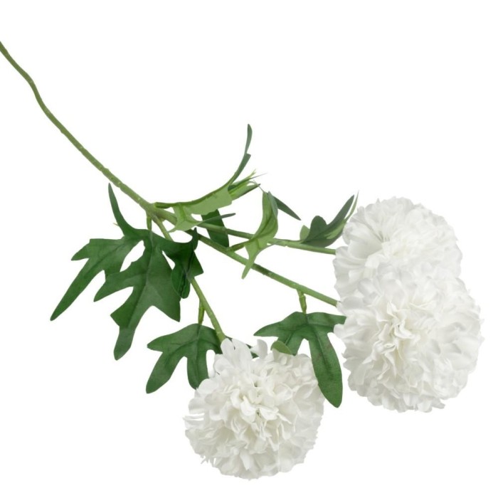 RAMO 3 ORTENSIE A SFERA cm30h BIANCO